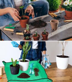 Tappetino Pieghevole Impermeabile 100×100 cm – Ideale per Trapianti, Rinvaso e Cura Piante Senza Sporcare